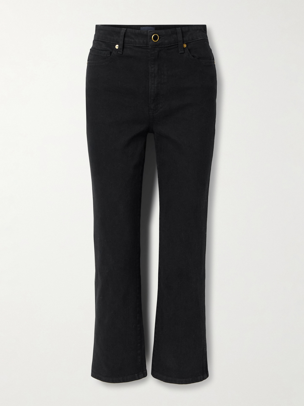 Khaite Abigail High-rise Straight-leg Jeans In Black