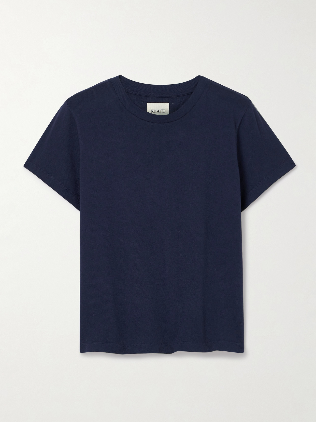 Khaite Emmylou Cotton-jersey T-shirt In Blue
