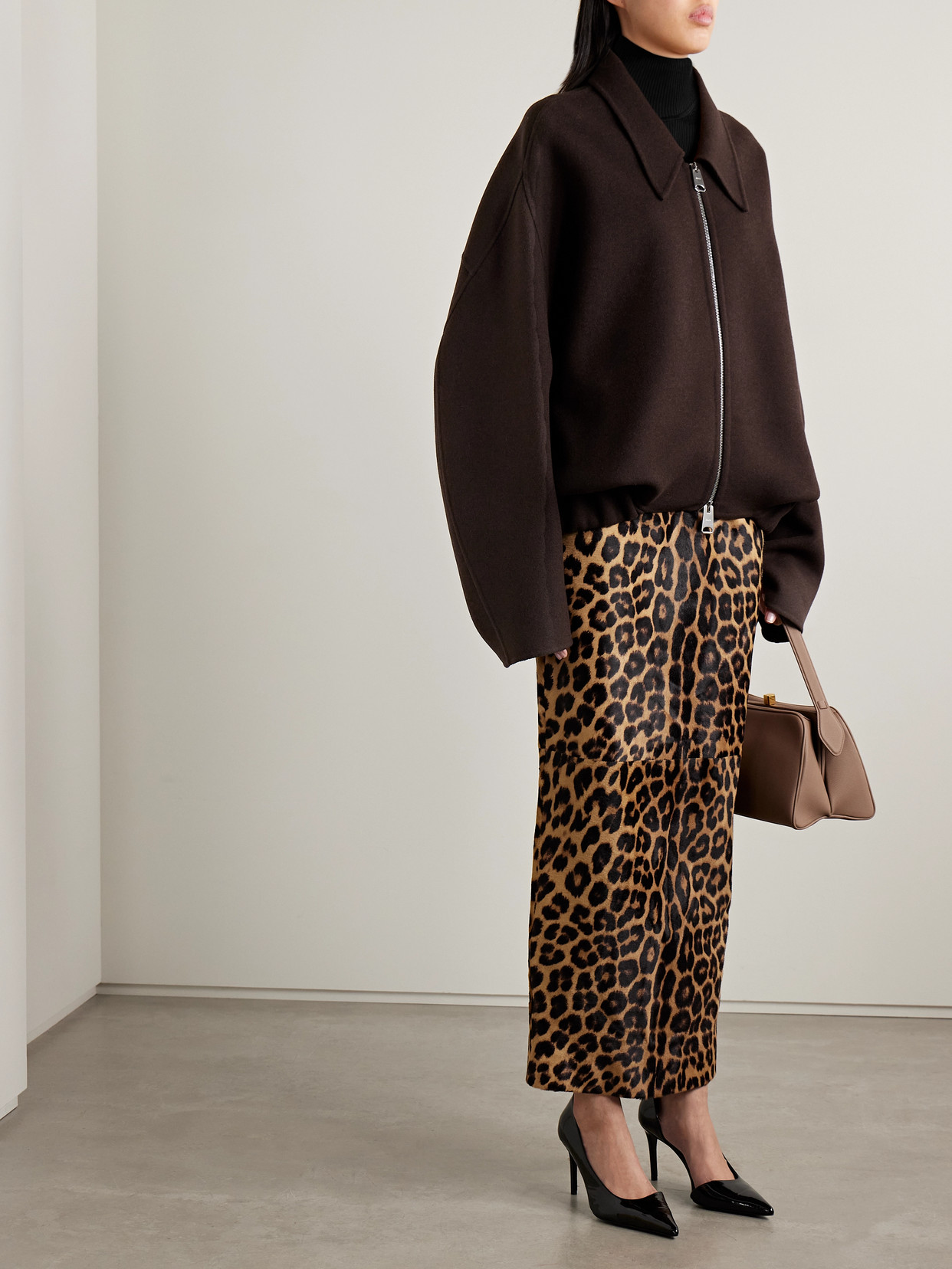 Khaite Chocolate Wool Oversize Odin Jacket In Brown