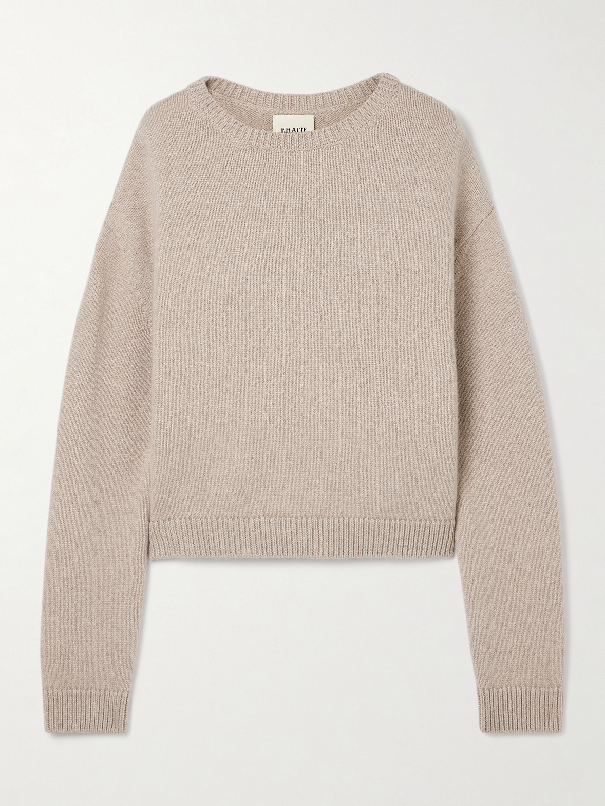 Khaite Margaux Cashmere Crewneck Sweater In Neutral