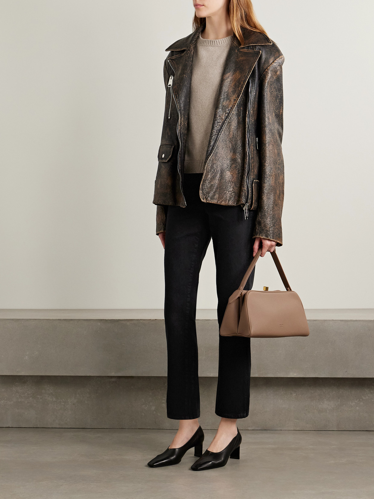 Khaite Margaux Cashmere Crewneck Sweater In Neutral