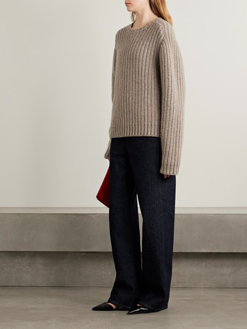 KHAITE Natt ribbed cashmere sweater