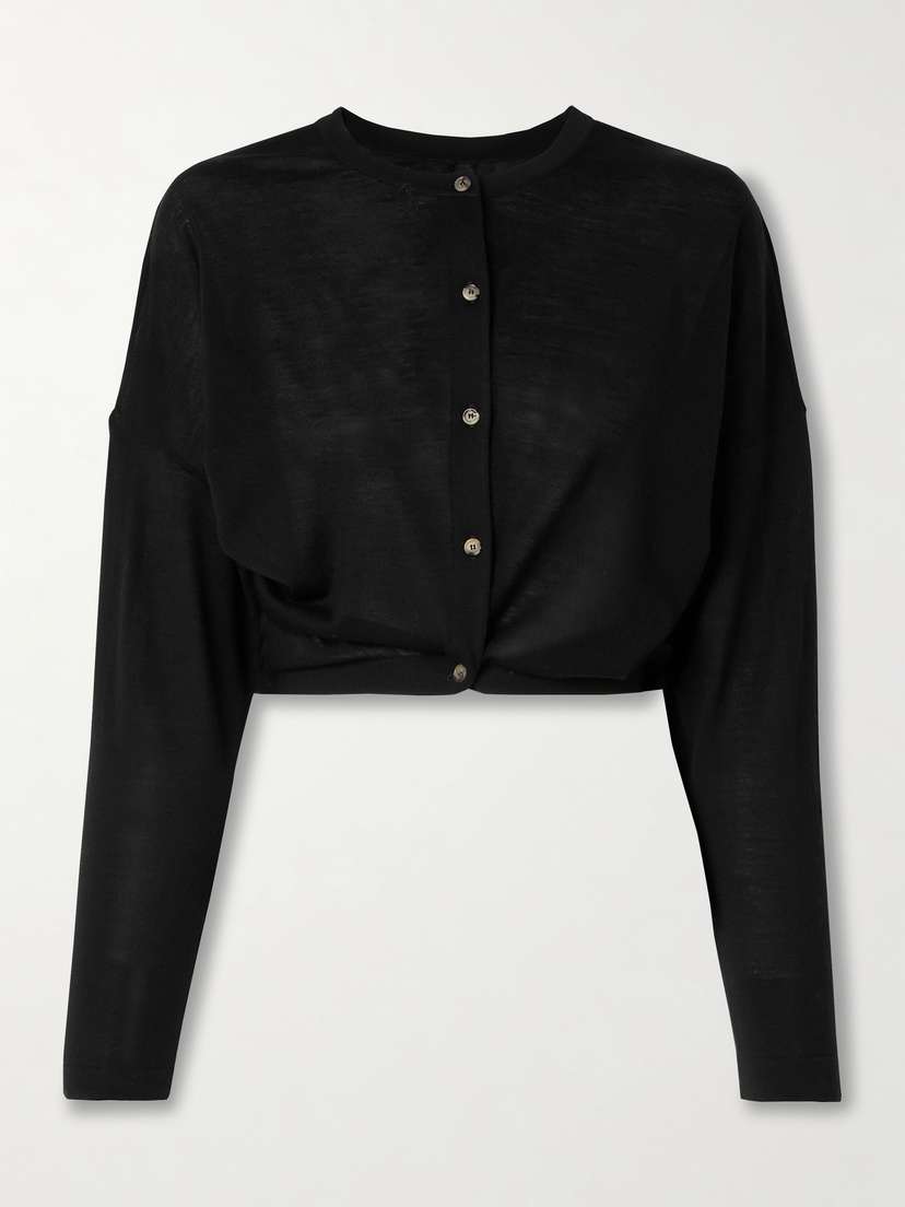 Khaite — Finn cropped merino wool cardigan