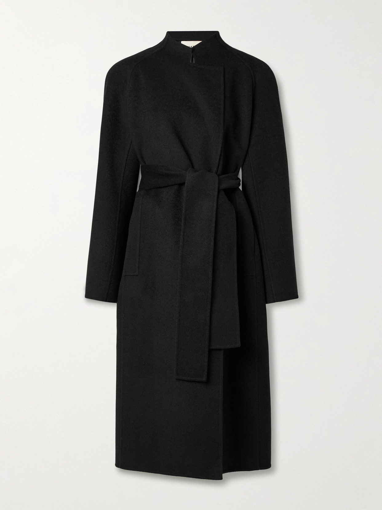 Khaite Deena Belted Wool Coat In Black