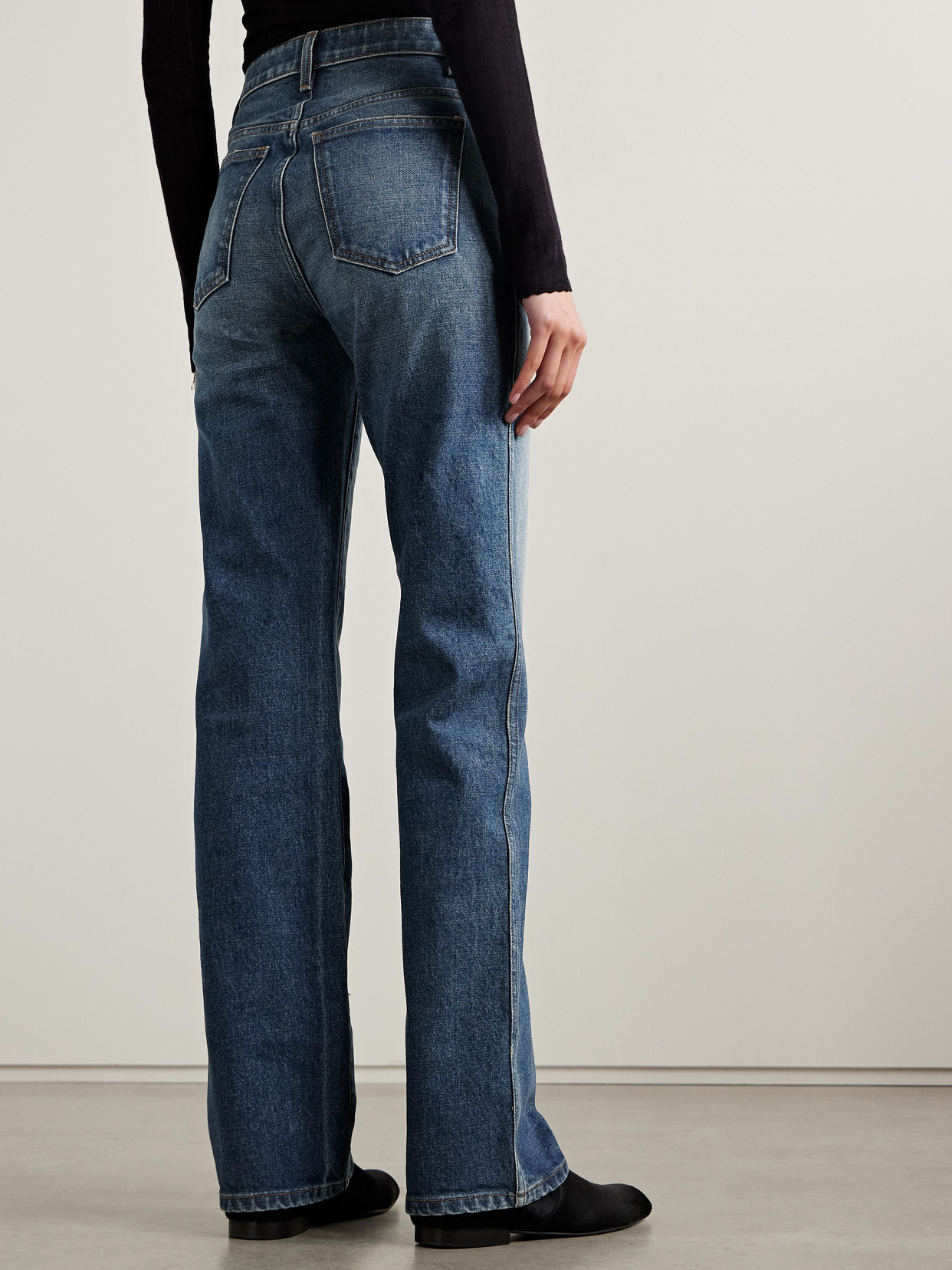 Khaite Danielle Straight Leg Jeans In Blue