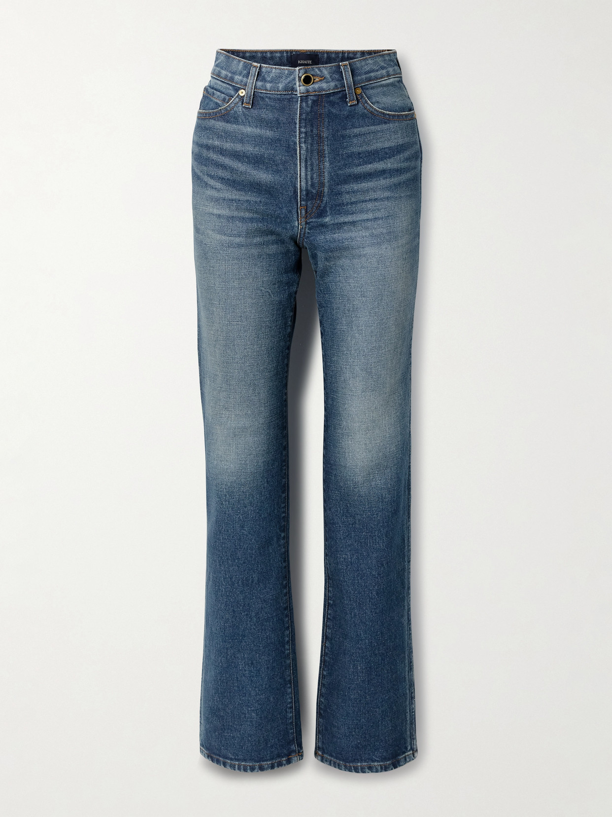 Khaite Danielle High-rise Slim-leg Jeans In Blue