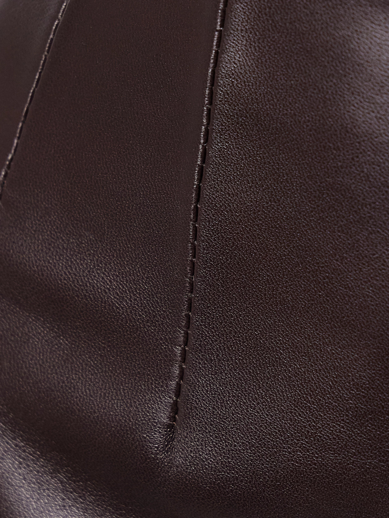 Khaite Loxley High-rise Plonge Leather Maxi Skirt In Brown