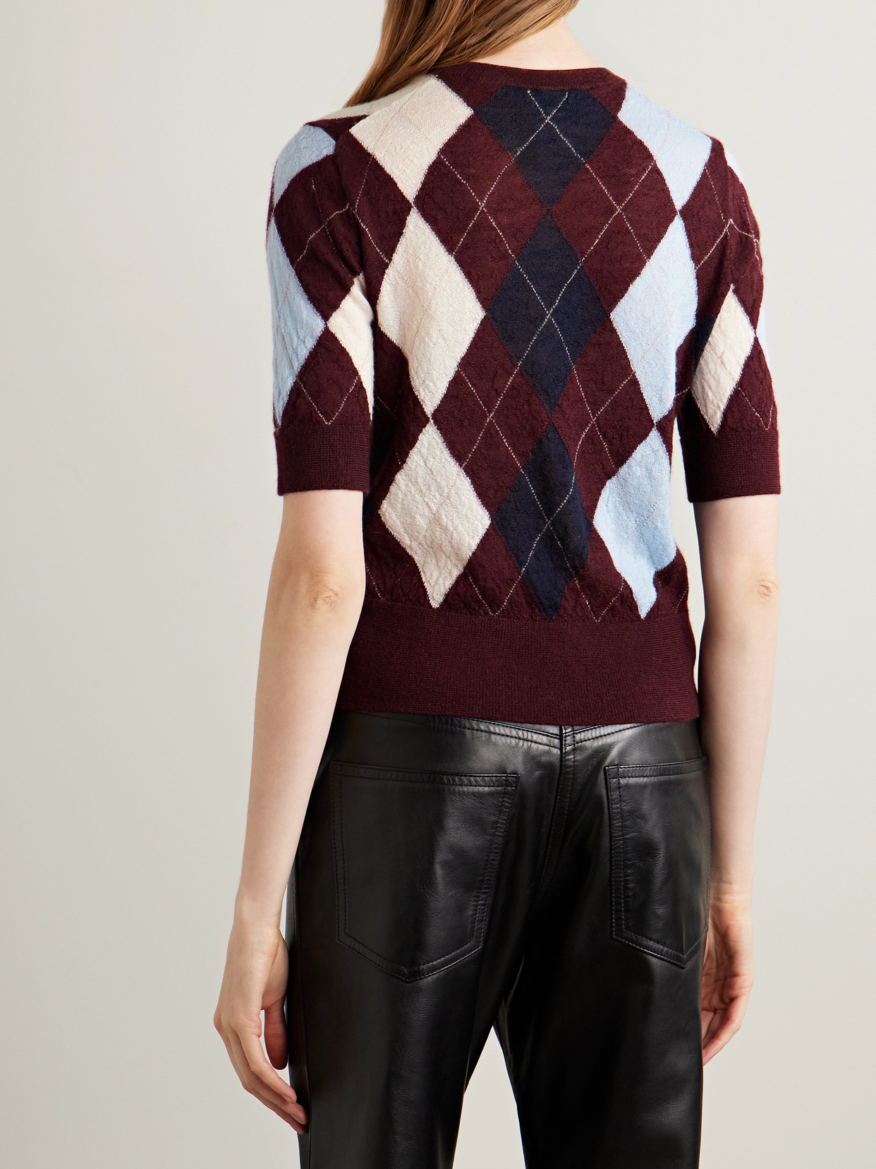 Anders Argyle Cashmere And Mohair-Blend Sweater
