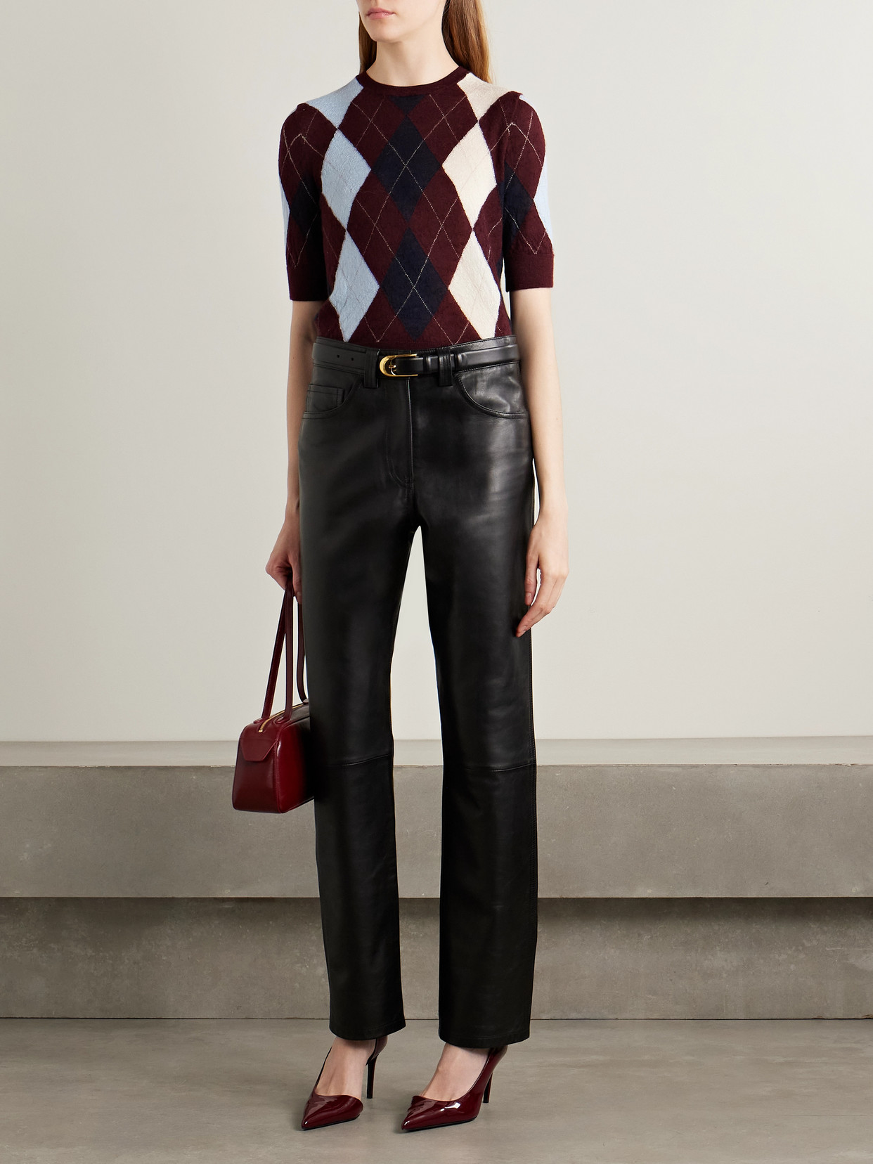 Anders Argyle Cashmere And Mohair-Blend Sweater