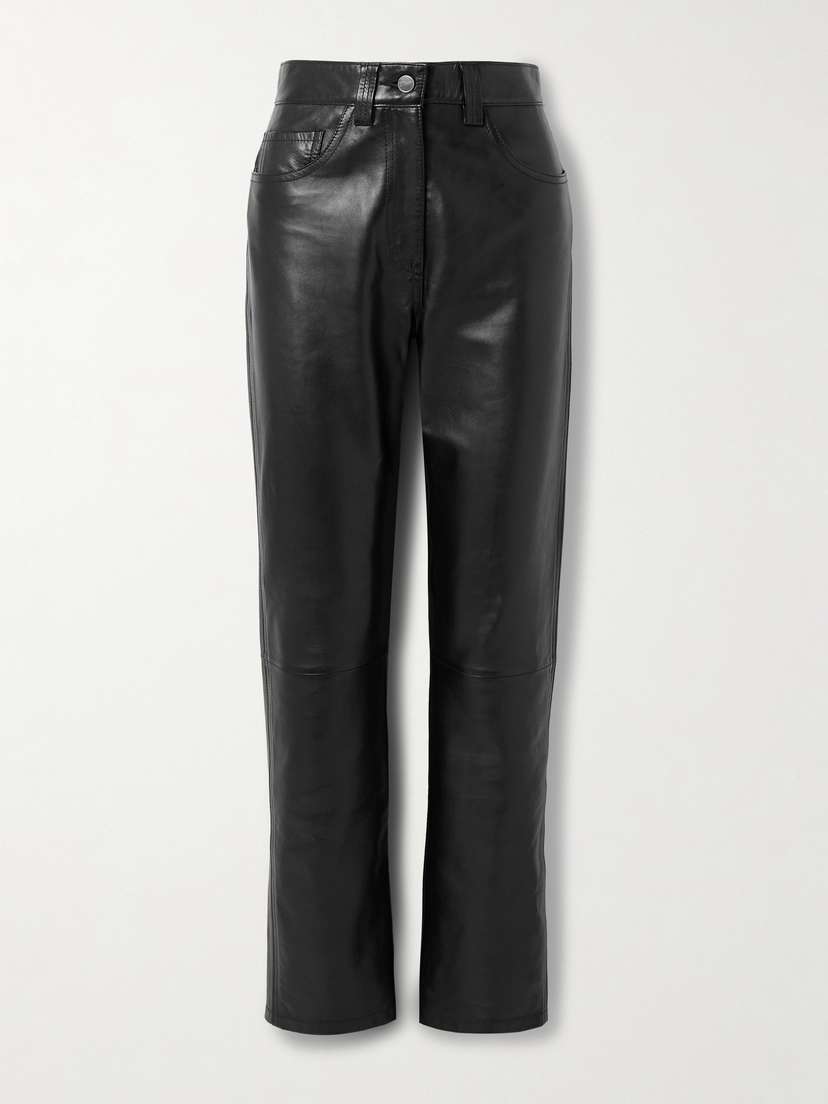 Khaite Callum Leather Straight-leg Pants