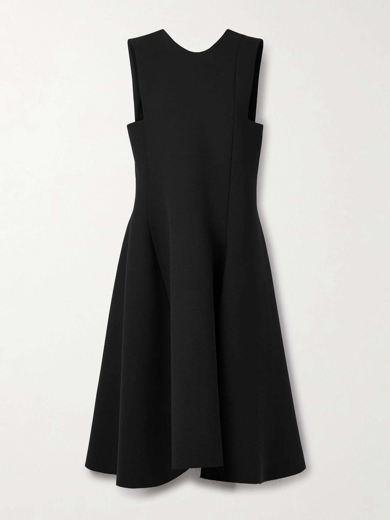 Khaite Medow Crepe Midi Dress In Black