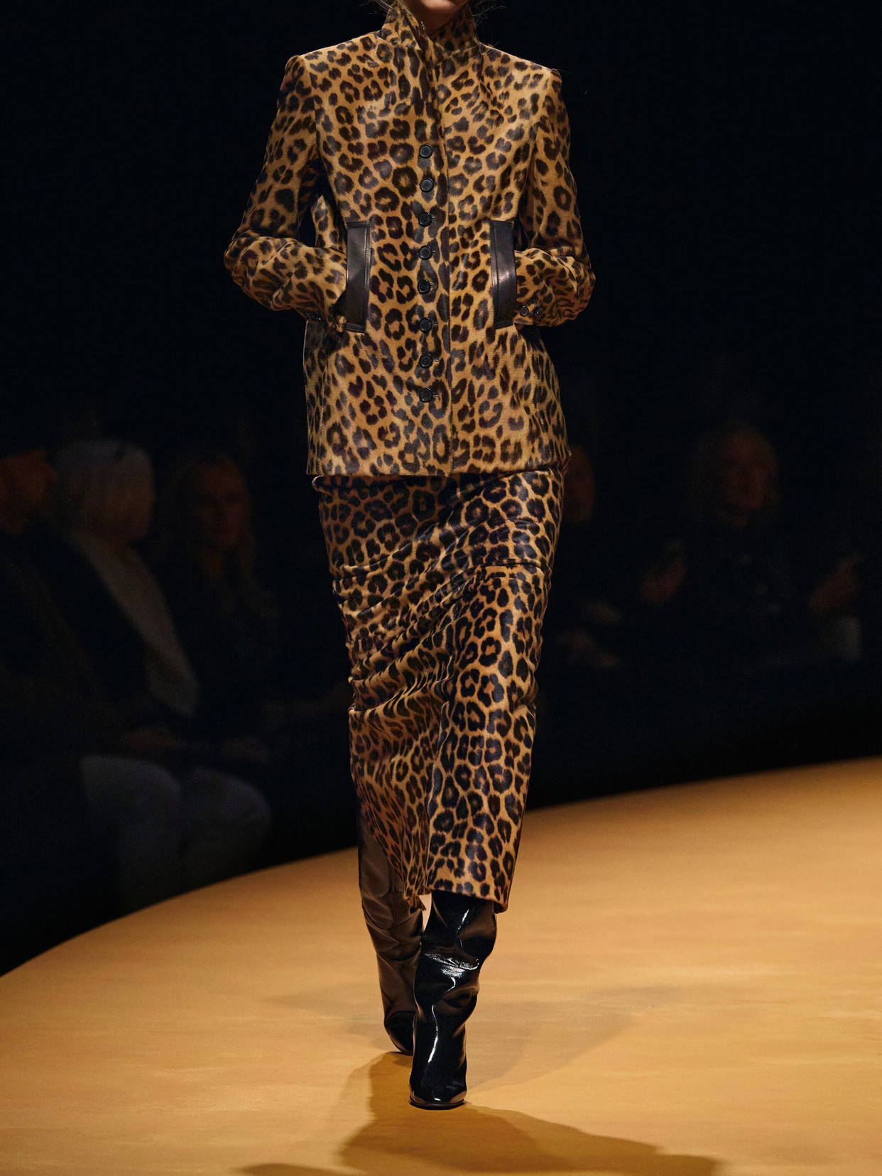 Khaite Saraphina Leather-trimmed Leopard-print Calf Hair Jacket In Multi