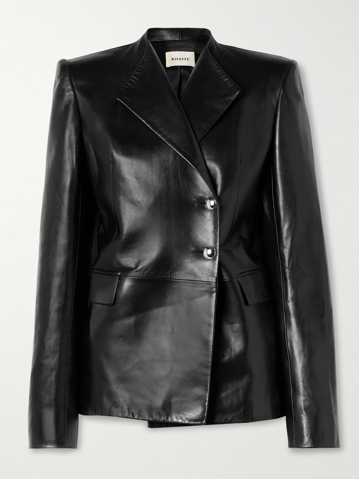 Khaite Elona Leather Jacket In Black