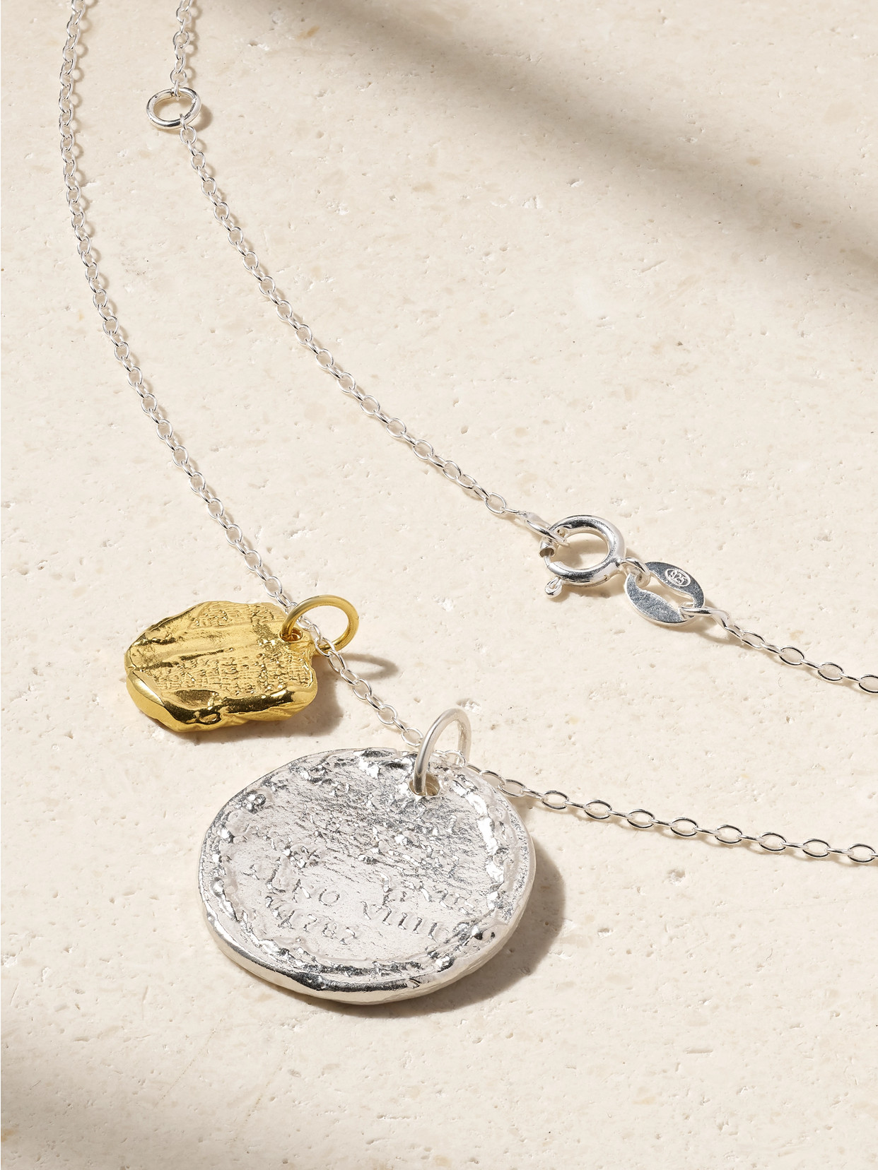 Alighieri The Collisione Recycled Silver And Gold-plated Necklace