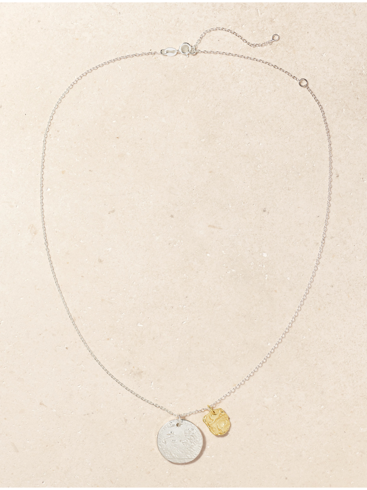 Alighieri The Collisione Recycled Silver And Gold-plated Necklace