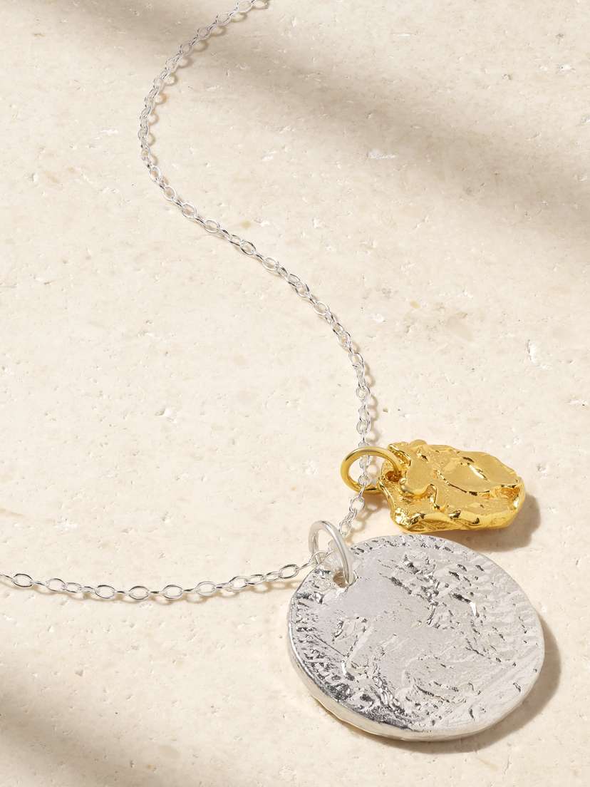 Alighieri The Collisione Recycled Silver And Gold-plated Necklace