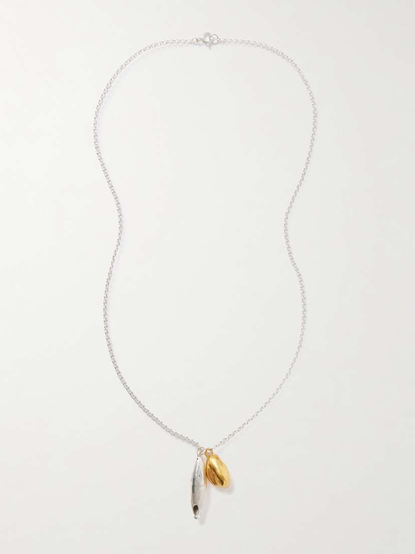 Alighieri The Dance Of The Notes Gold-plated And Recycled Silver Necklace