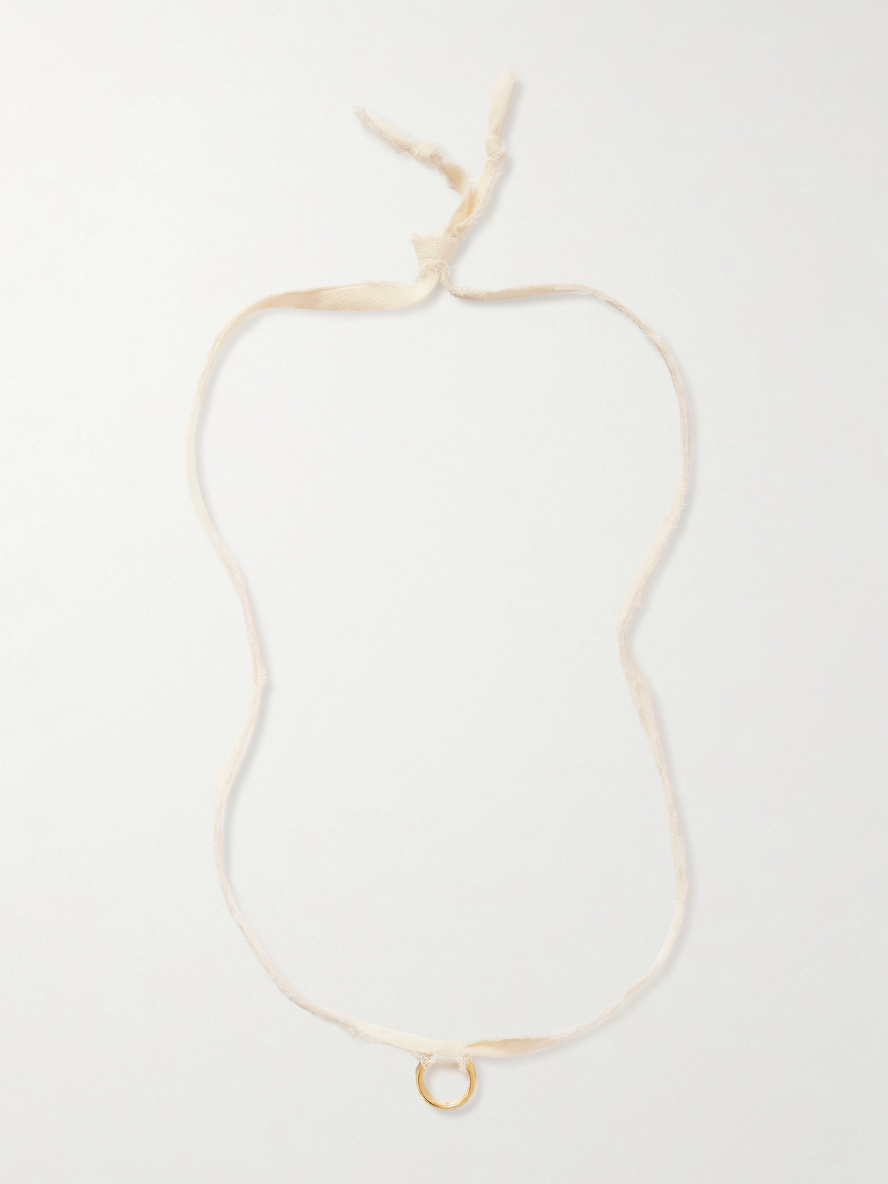 Alighieri The Aria Frayed Cord And Gold-plated Necklace
