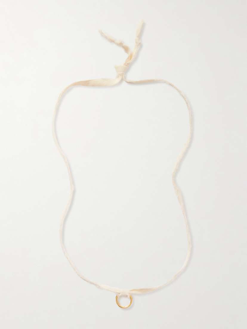 Alighieri The Aria Frayed Cord And Gold-plated Necklace