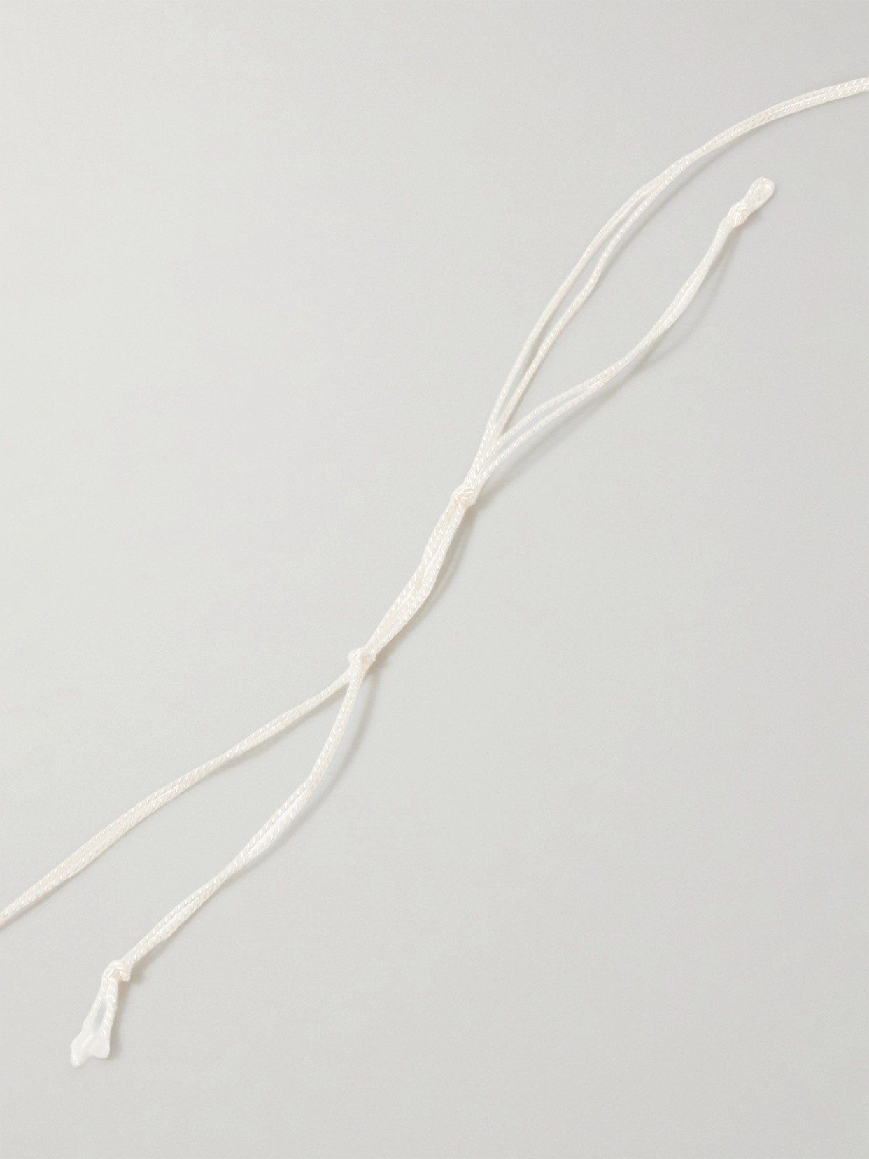 Alighieri Melody Cord And Gold-plated Necklace In White