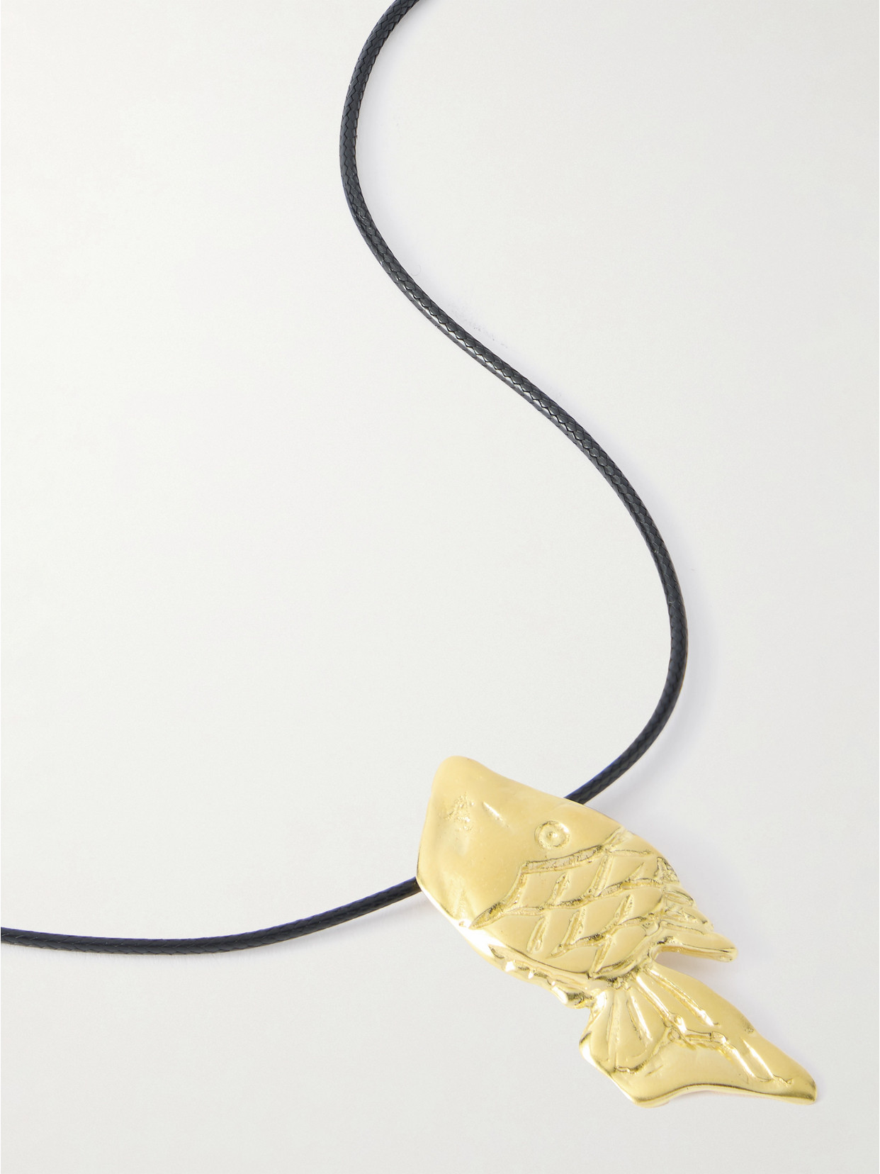 Ysso Pisces Recycled Gold-plated Cord Necklace