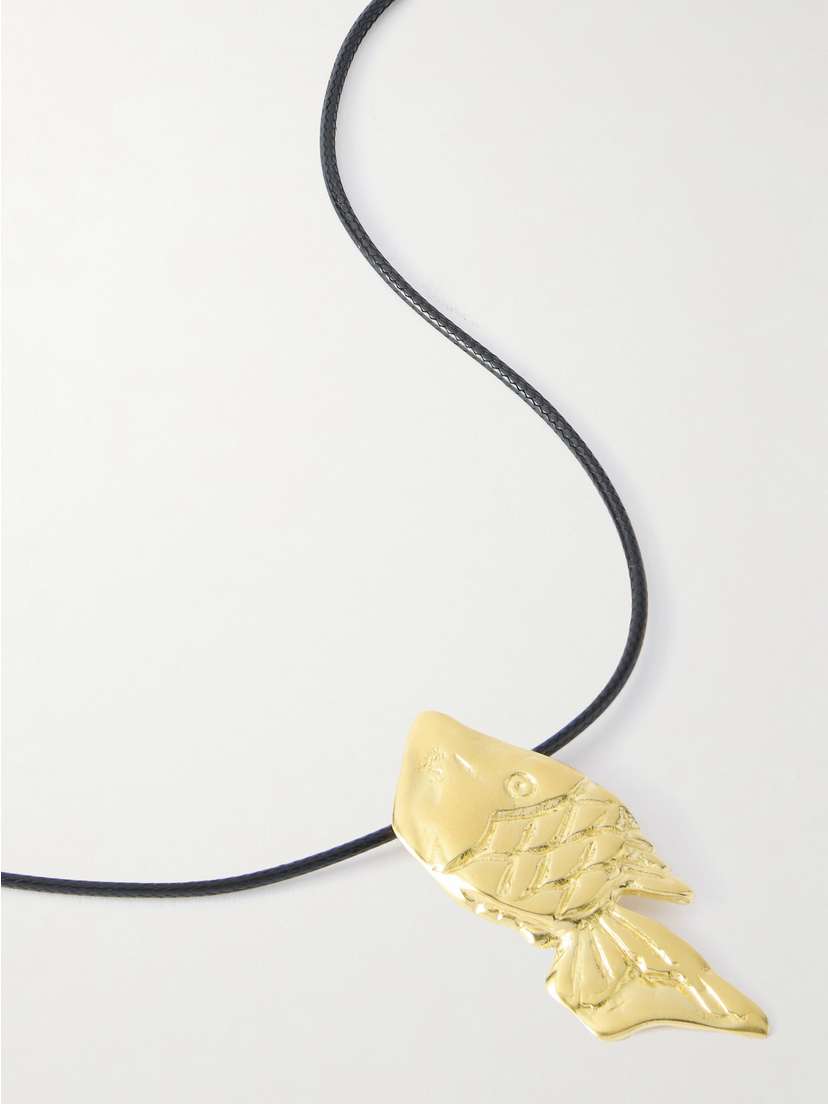 YSSO Pisces Recycled Gold-plated Cord Necklace