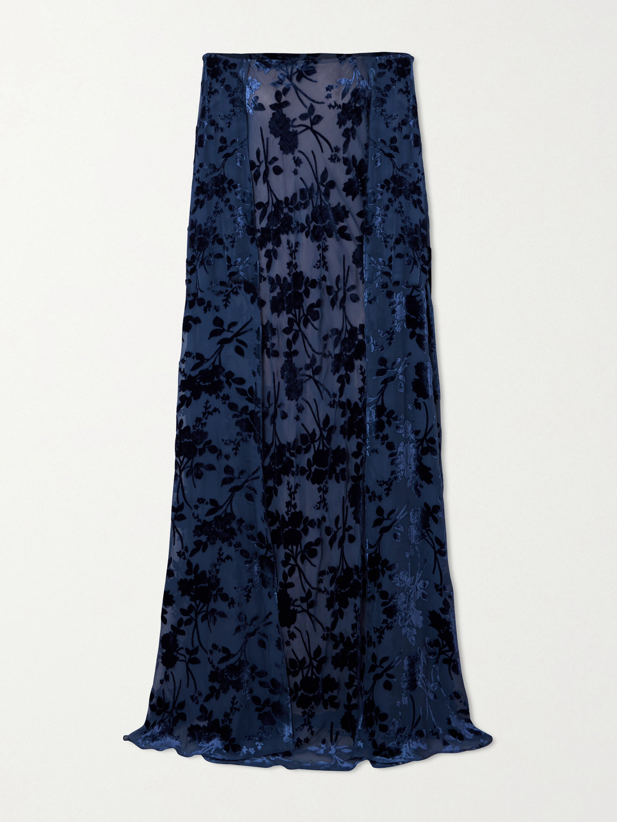 Rodarte Cape-effect Devoré-velvet Gown In Blue