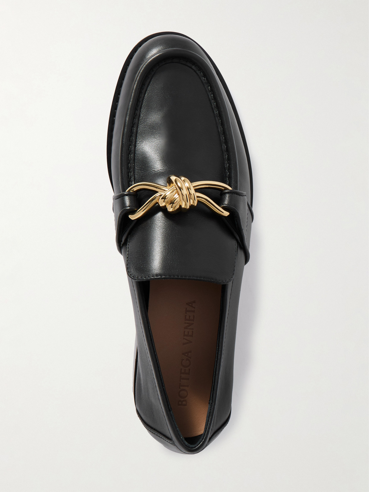 Bottega Veneta Astaire Embellished Leather Loafers