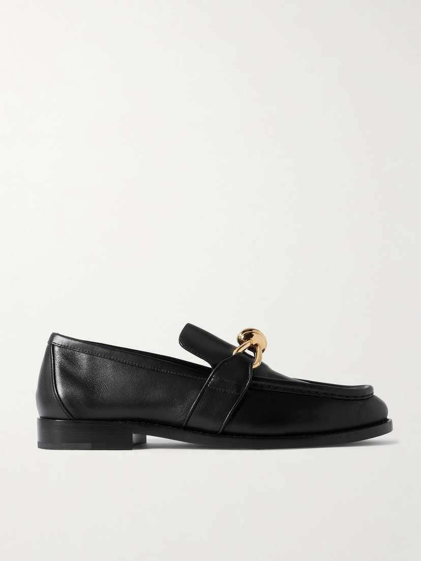 Bottega Veneta Astaire Embellished Leather Loafers