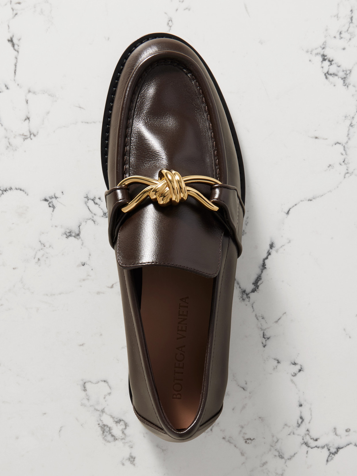 Bottega Veneta Astaire Embellished Leather Loafers