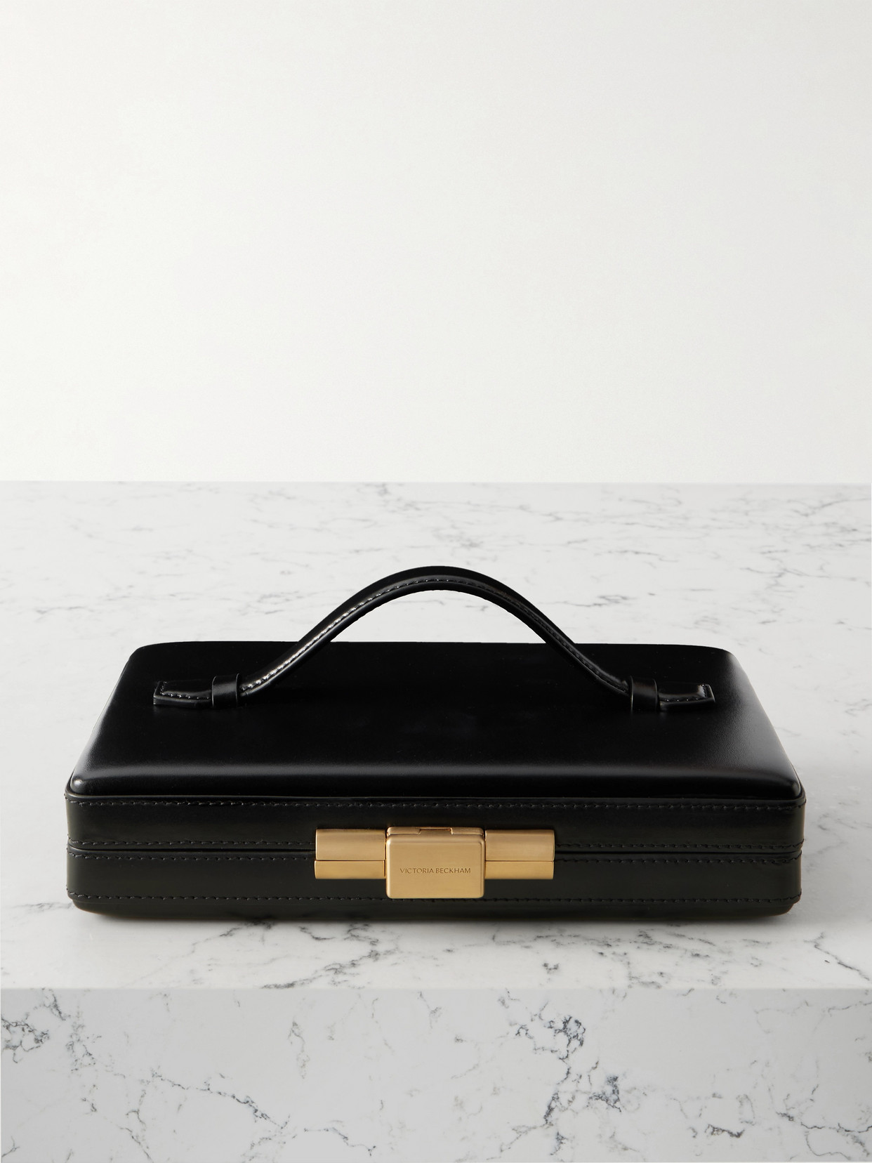 Victoria Beckham Leather Clutch In Black