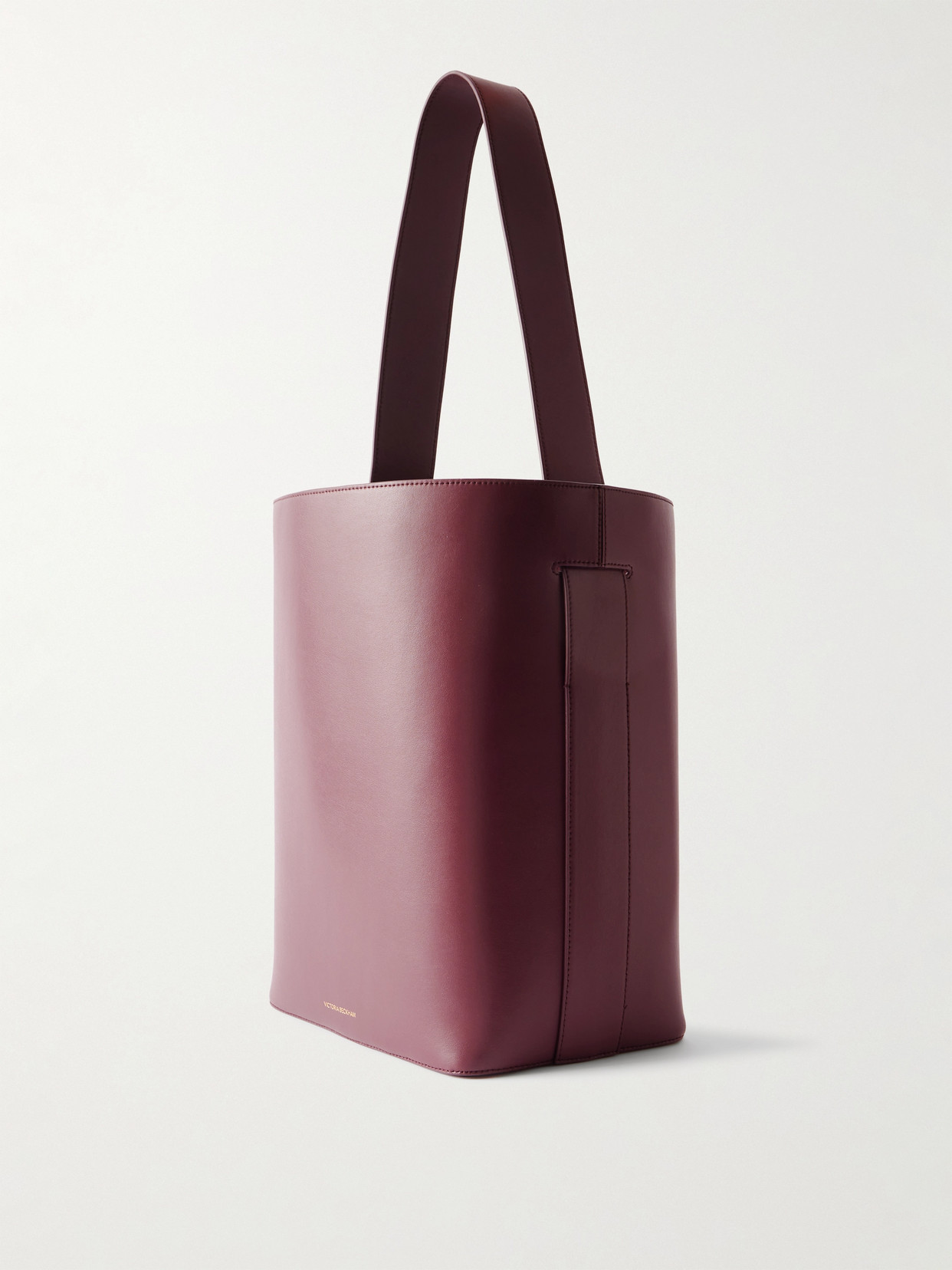 Victoria Beckham Leather Bucket Bag In Burgundy