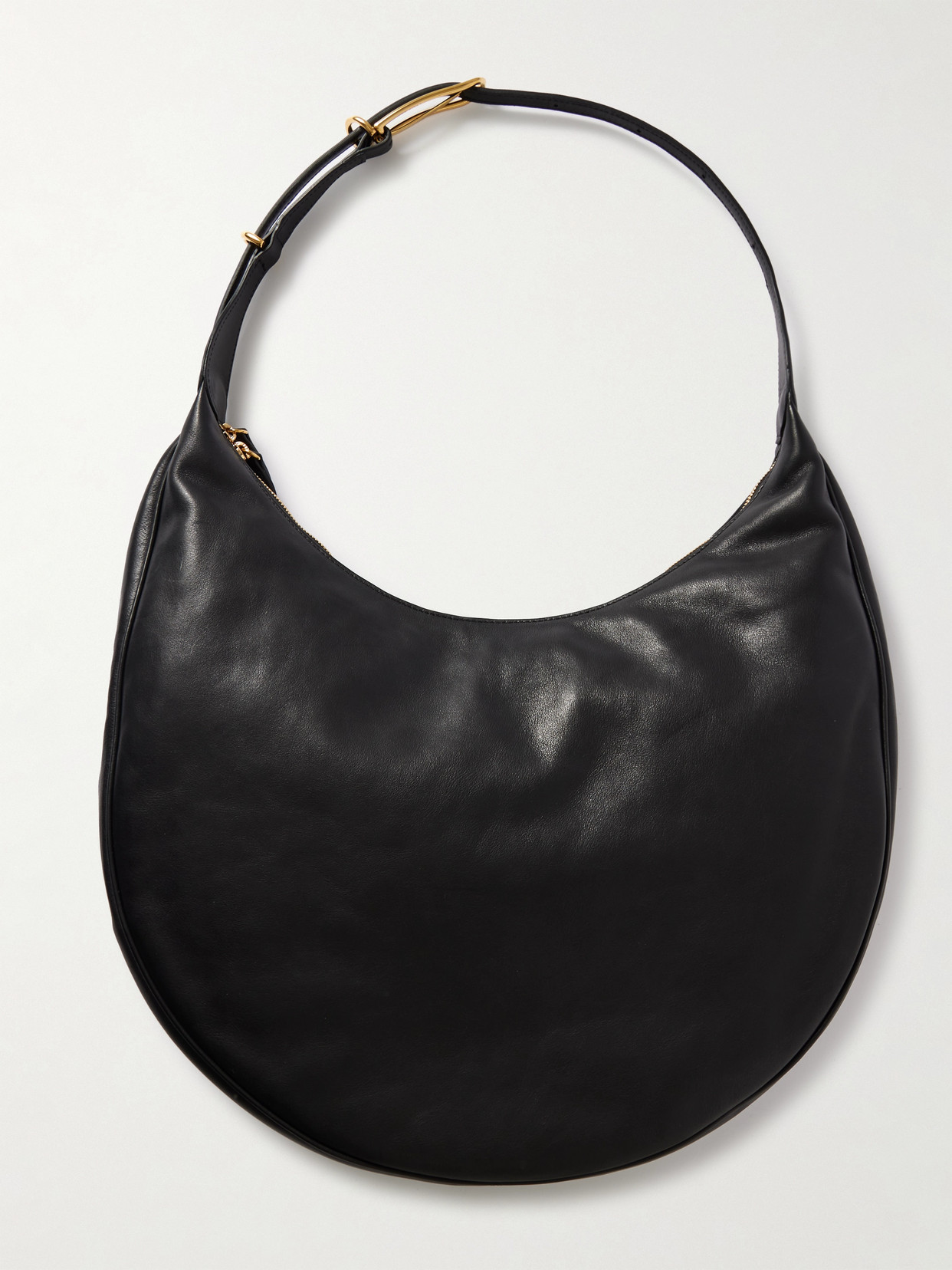Liffner Moon Leather Shoulder Bag In Black