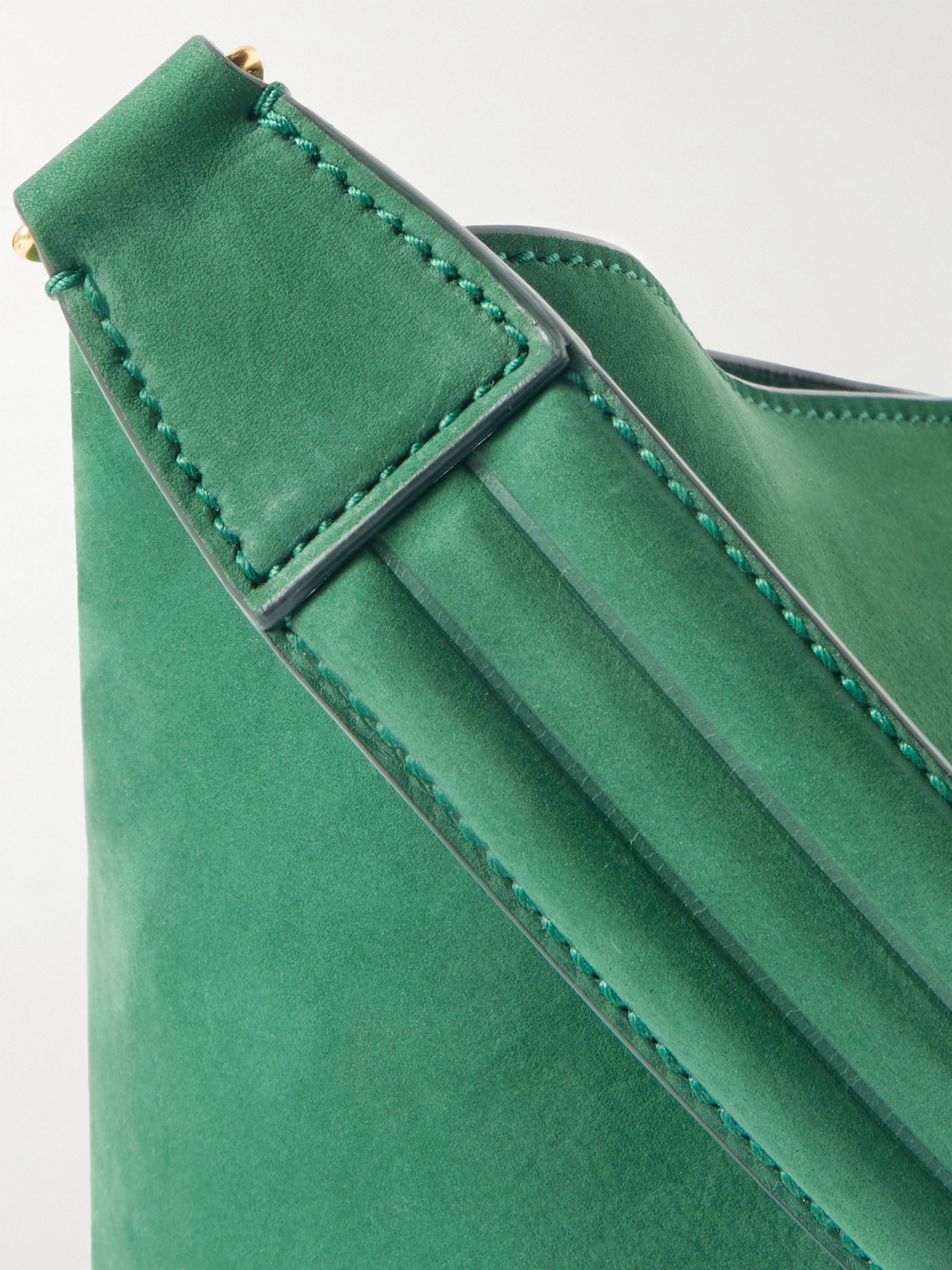 Metier Twist 18 Nubuck Bucket Bag In Green
