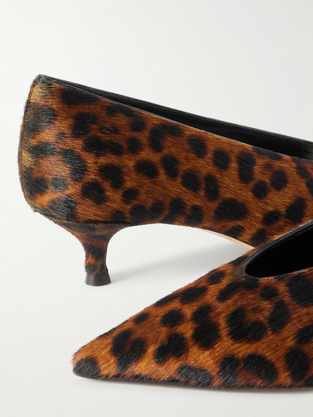 Le Monde Beryl Babouche Leopard-print Calf Hair Pumps In Animal Print