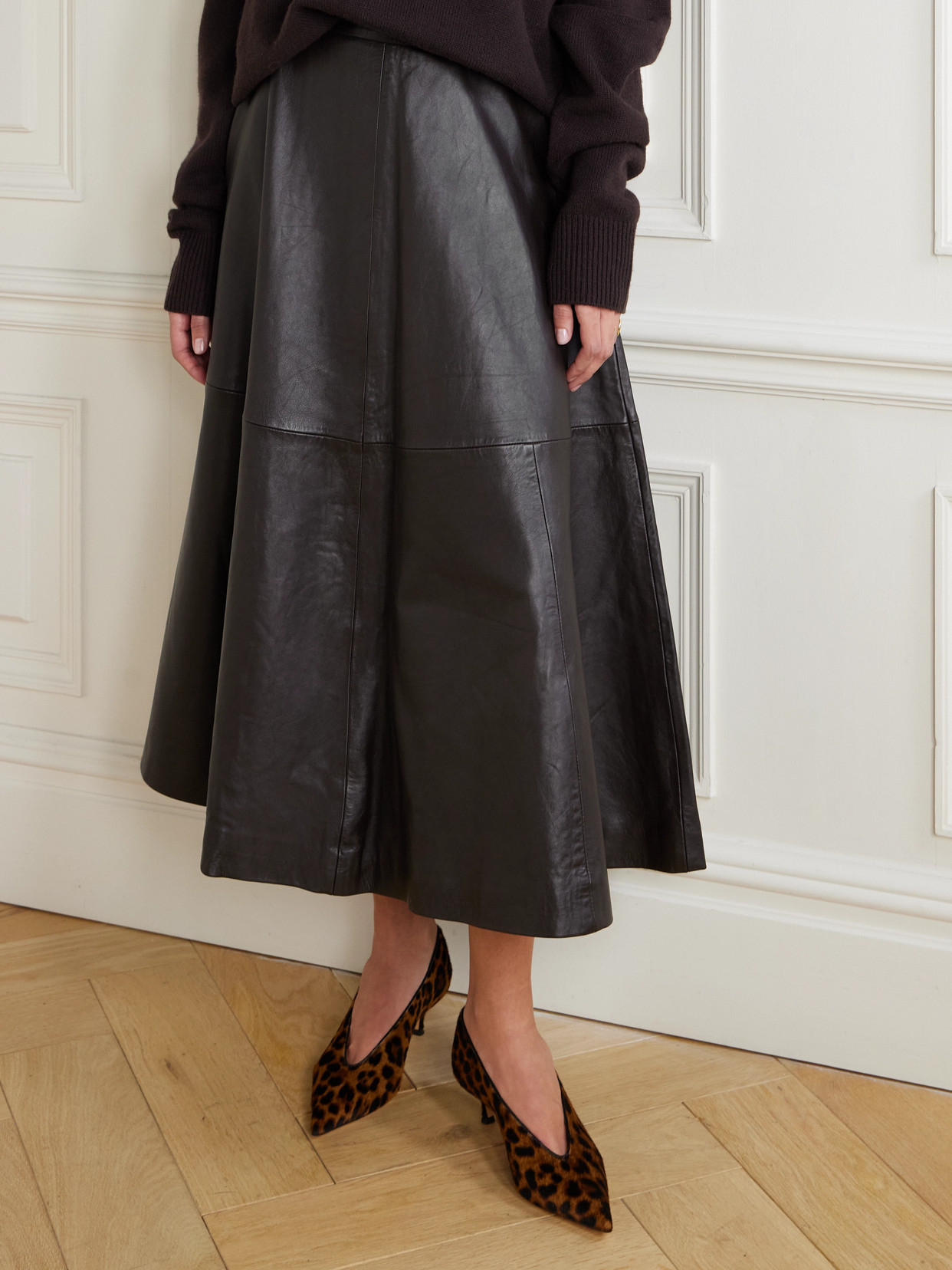 Le Monde Beryl Babouche Leopard-print Calf Hair Pumps In Animal Print