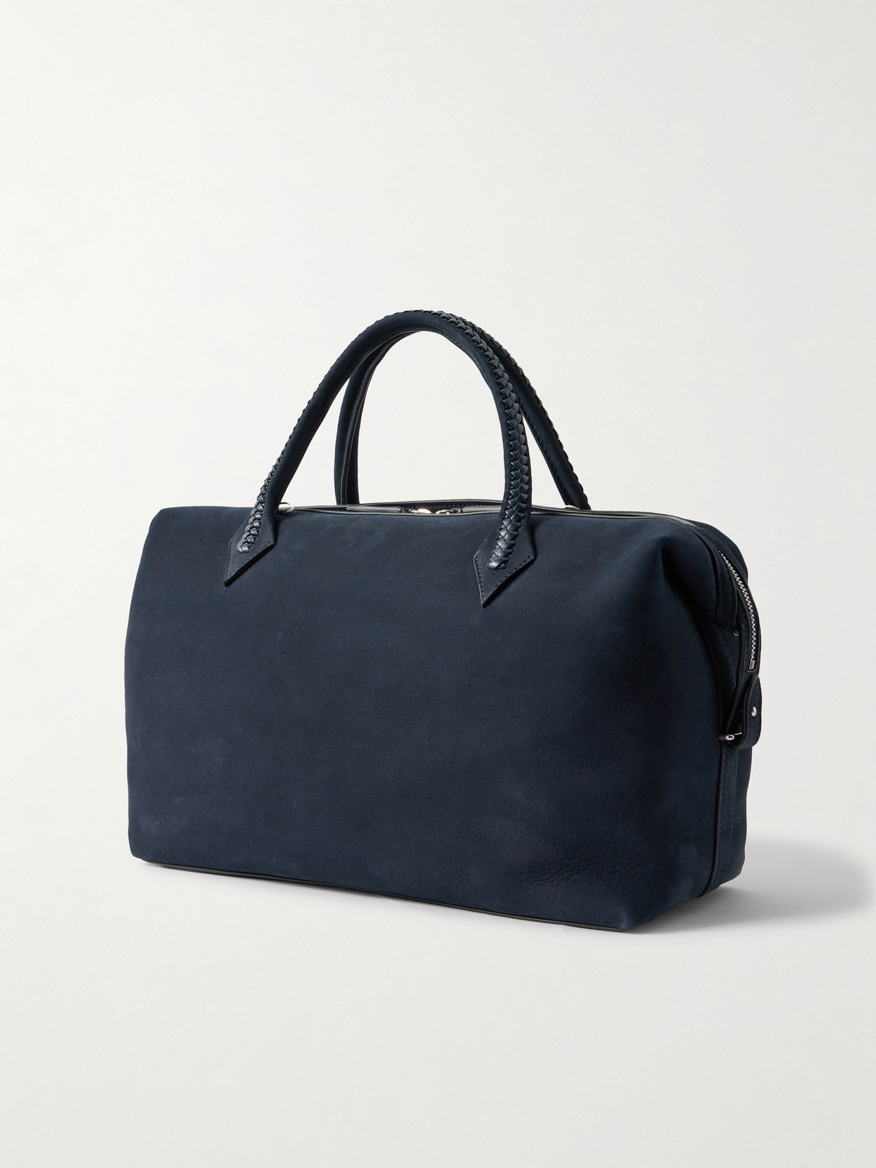 Métier - Vérité City Braided Leather-Trimmed Nubuck Tote