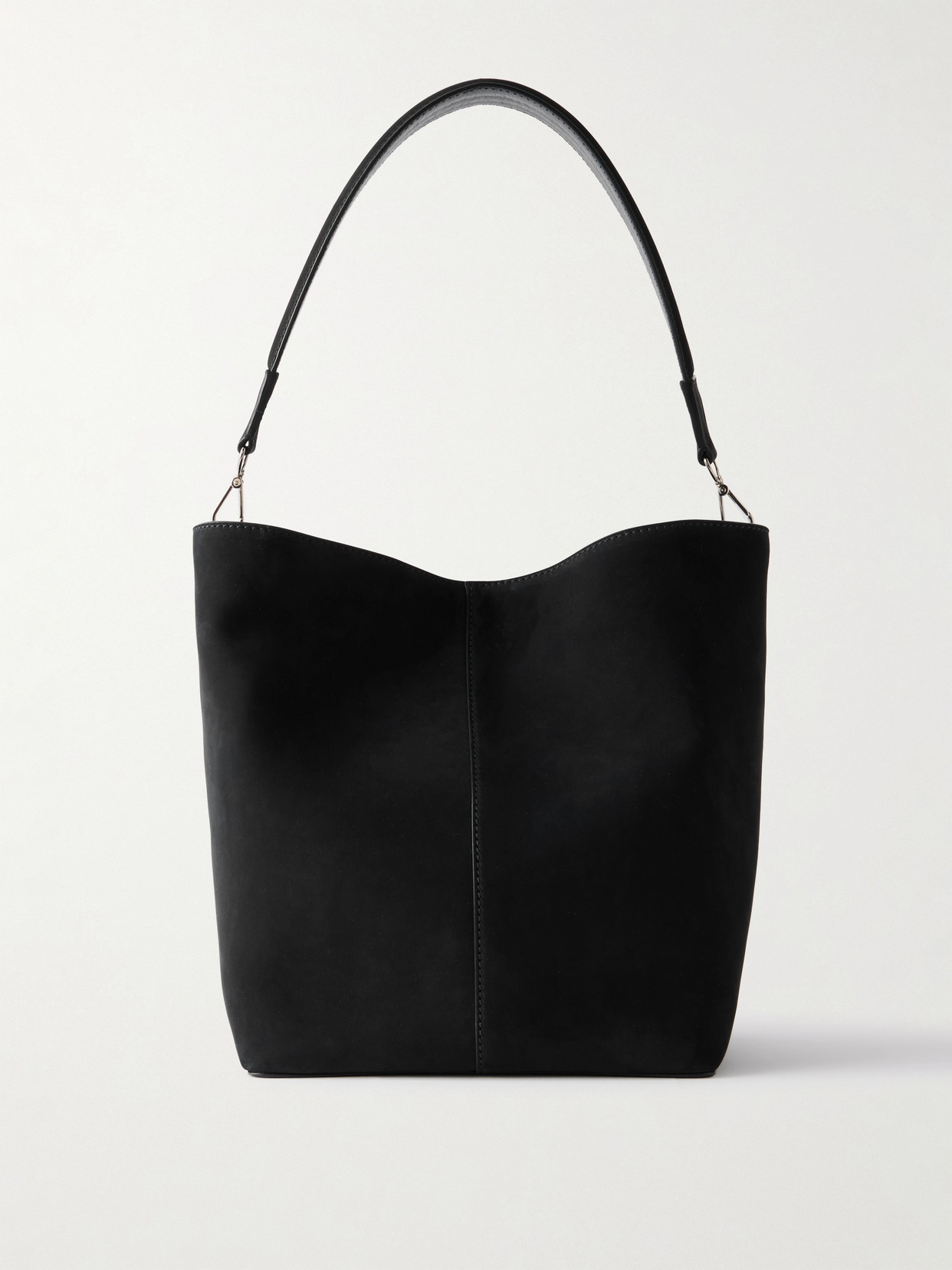 Metier Twist 22 Nubuck Shoulder Bag In Black