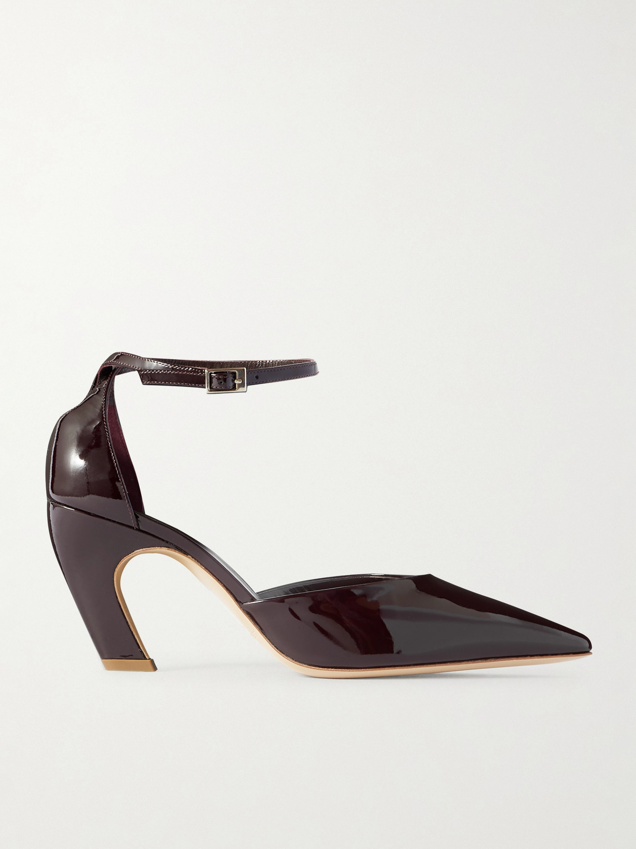 Le Monde Beryl Victoria Patent-leather Pumps In Burgundy