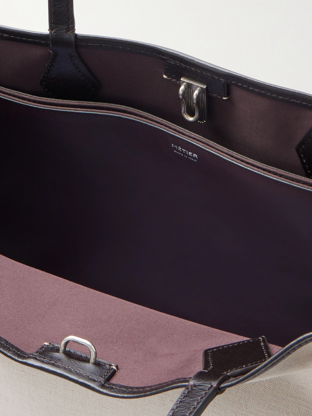 Métier - Chameleon 34 Leather-Trimmed Canvas Tote Bag