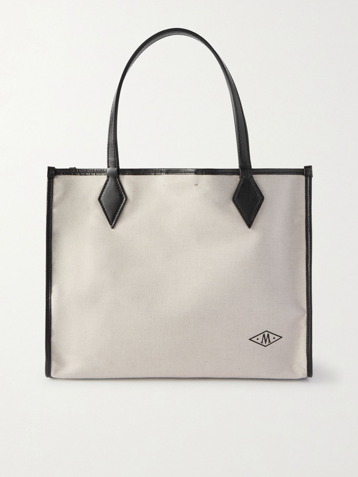 Chameleon 34 leather-trimmed canvas tote bag