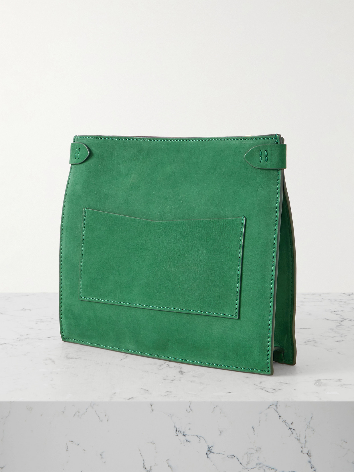 Metier Stowaway Nubuck Shoulder Bag In Green