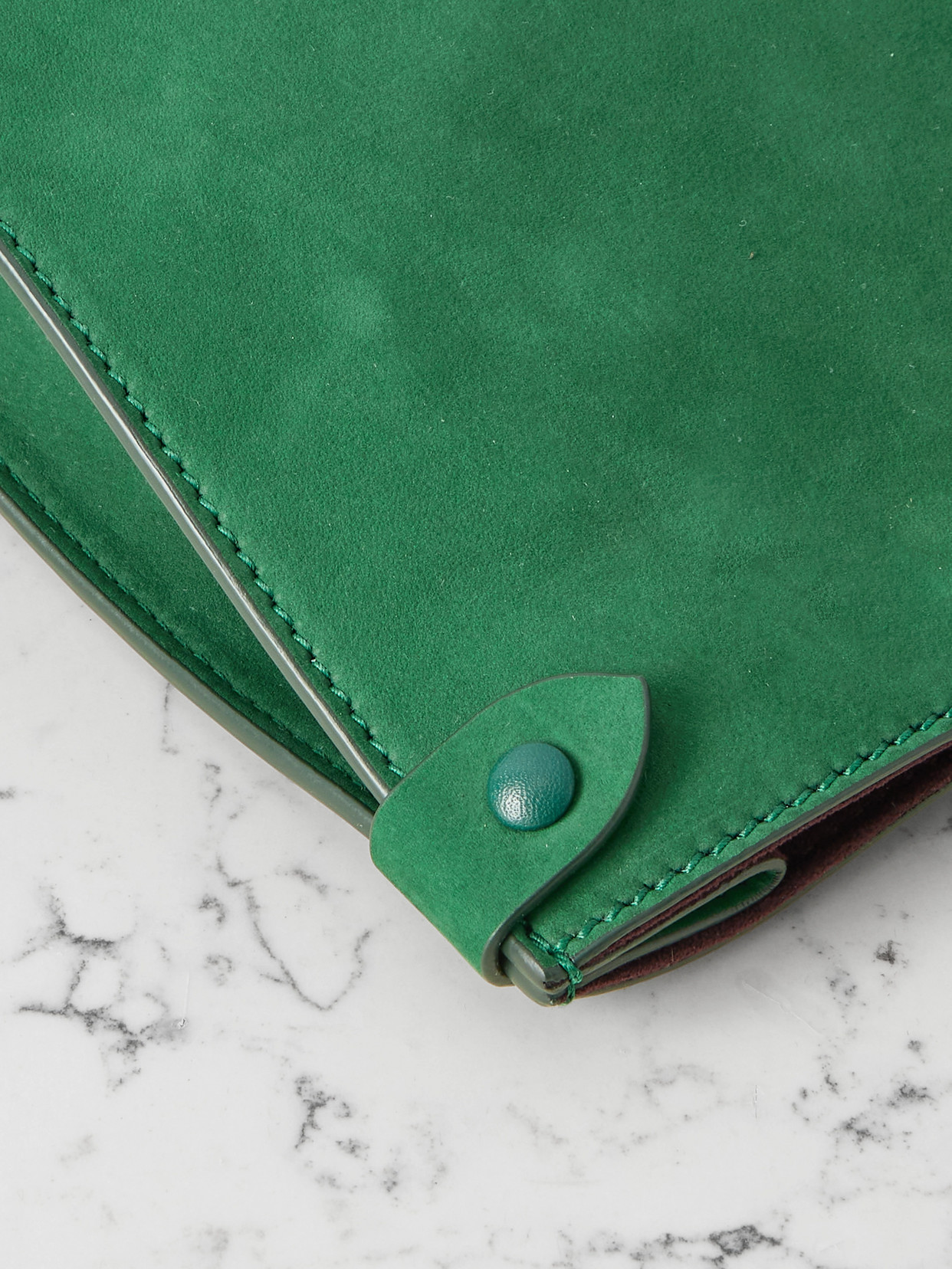 Metier Stowaway Nubuck Shoulder Bag In Green