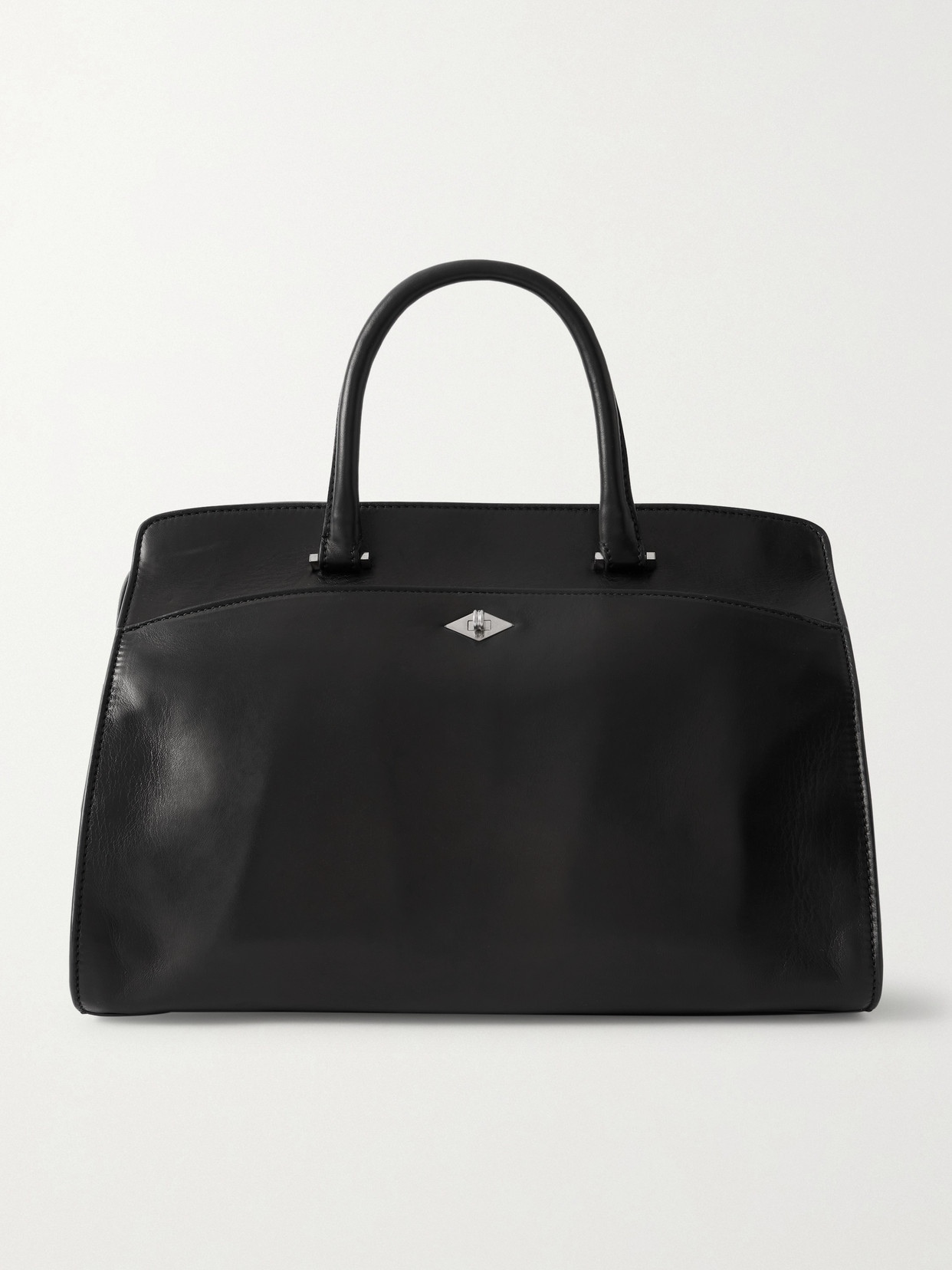 Metier Private Eye Leather Tote In Black