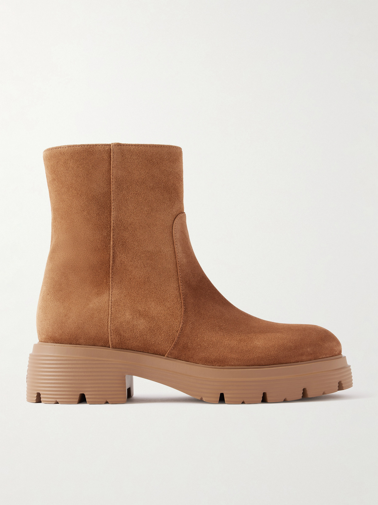 Stuart Weitzman Hudson Lite Suede Chelsea Boots In Brown
