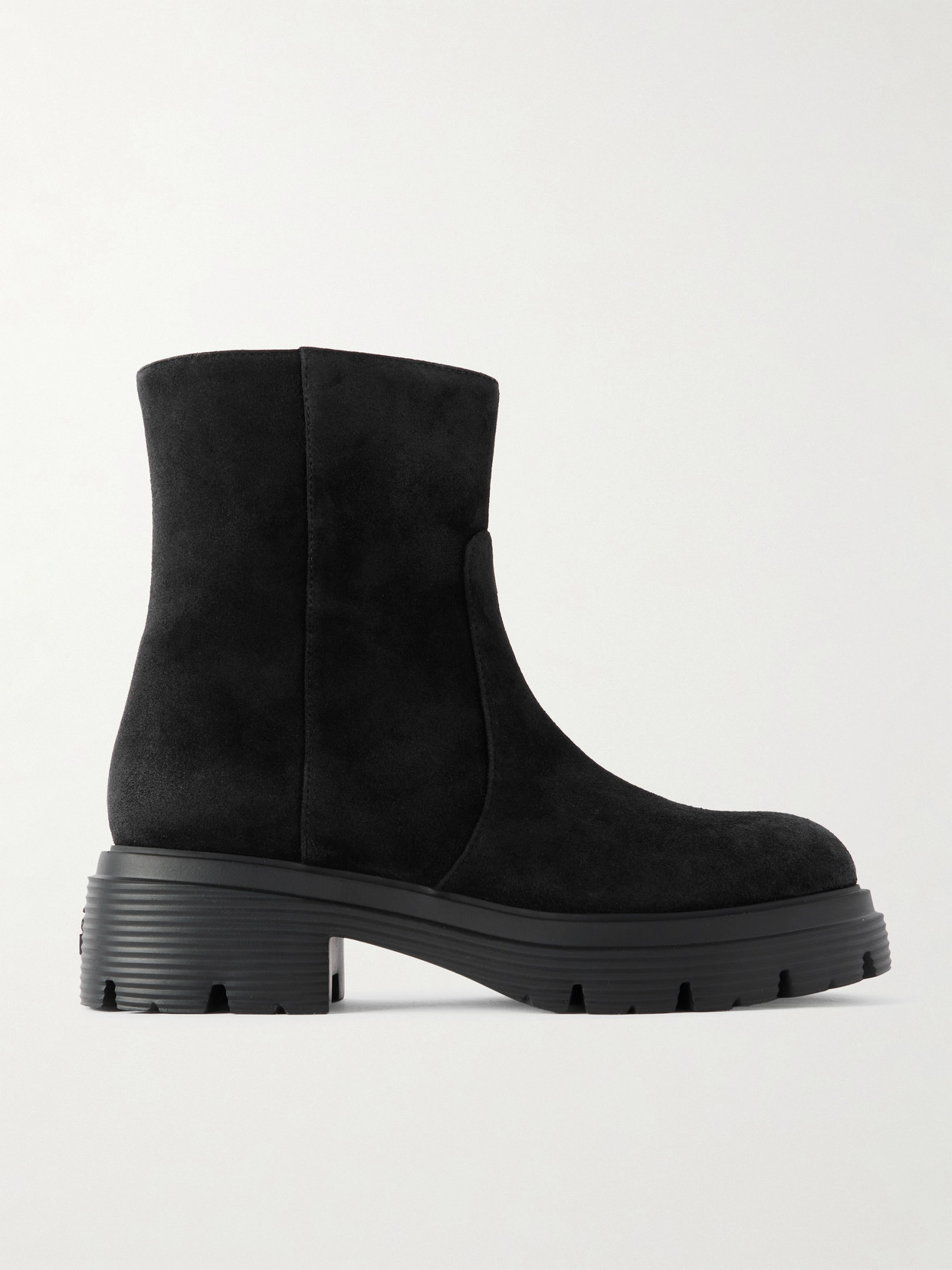 Stuart Weitzman Hudson Lite Suede Ankle Boots In Black