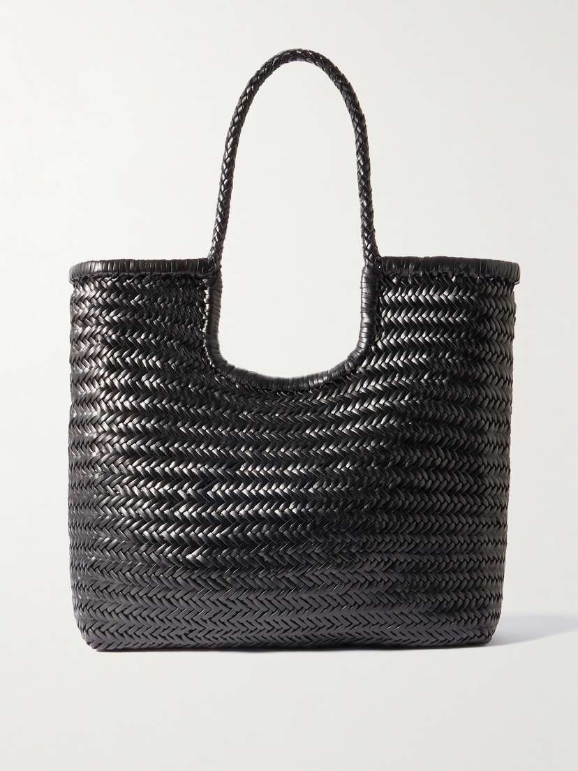 Dragon Diffusion Ns Diagonal Triple Jump Woven Leather Tote