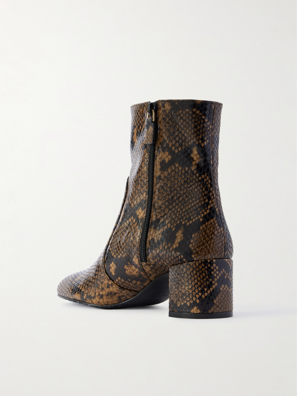 Maeve Snake-Effect Ankle Boots