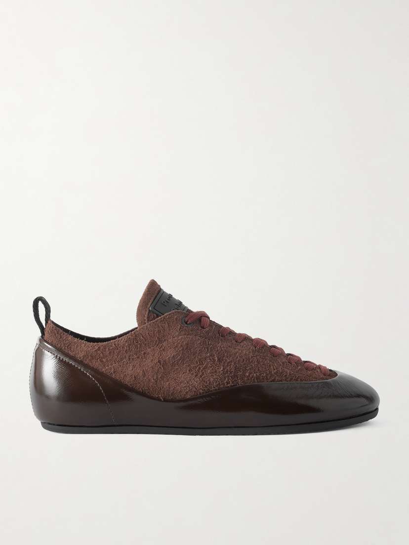 Proenza Schouler Arcadia Patent-leather Trimmed Suede Sneakers