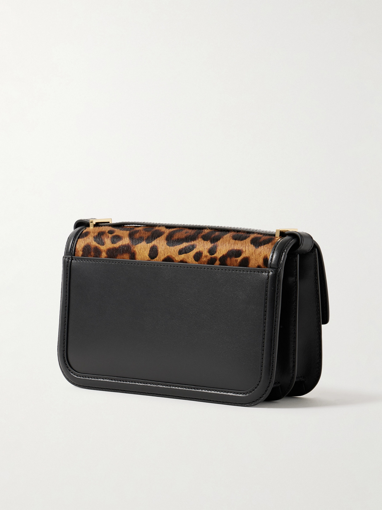 Demellier Paris Leopard-print Calf Hair And Leather Shoulder Bag In Multi